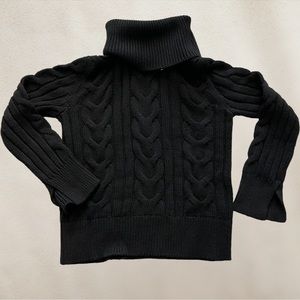Banana Republic Black Cotton Turtleneck- Small NWT